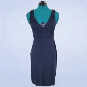 Dakini Navy Blue Faux Wrap Sundress - Size Extra Small